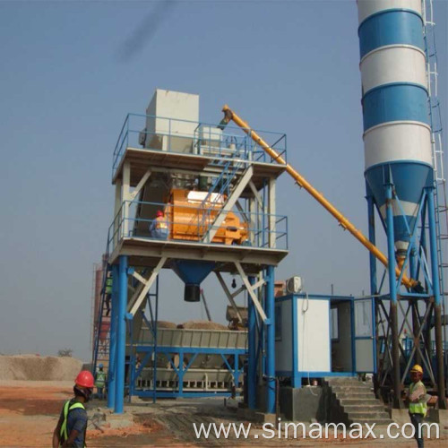 stationary concrete batching plant